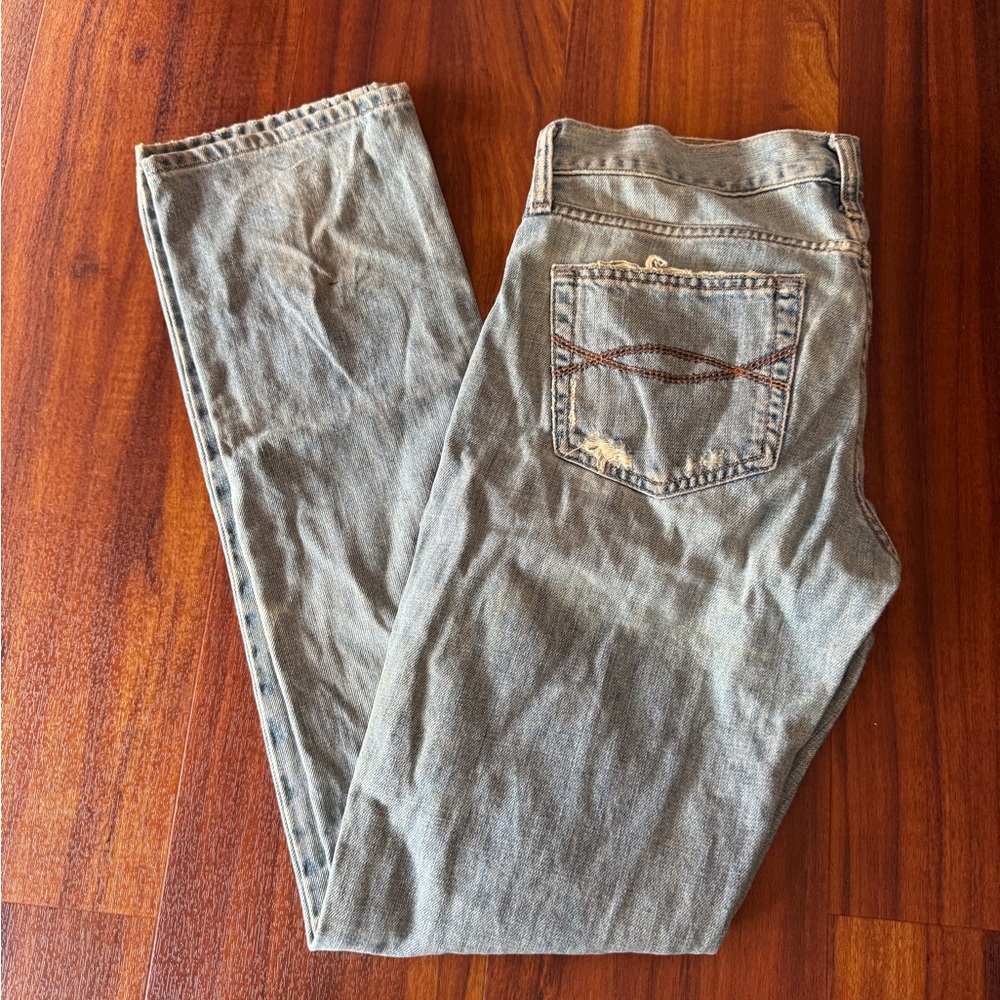 Abercrombie and fitch distressed jeans